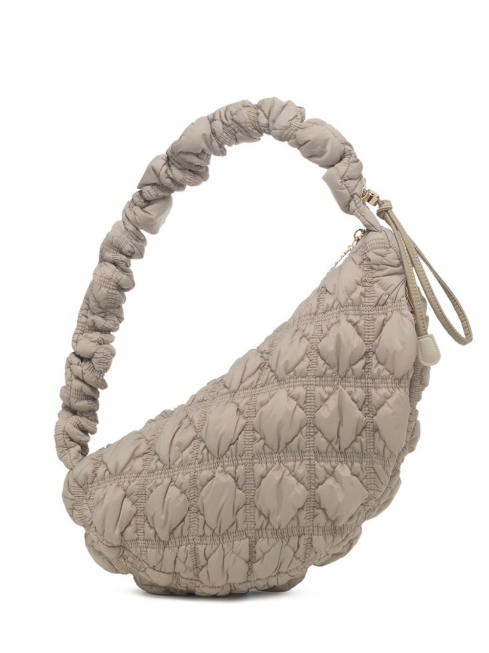 CARLYN COZY GLAZE SILVER SHOULDER BAG Cozy